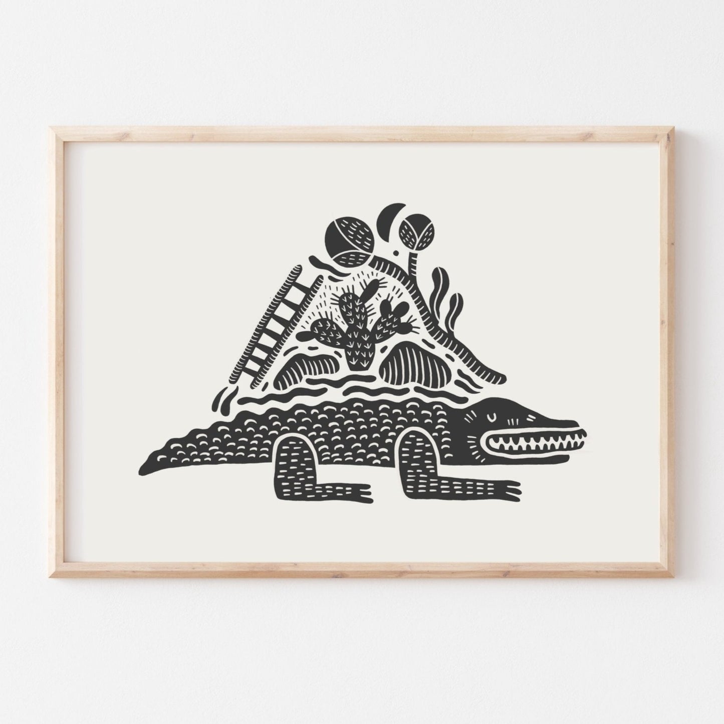 'In a While' Crocodile Art Print