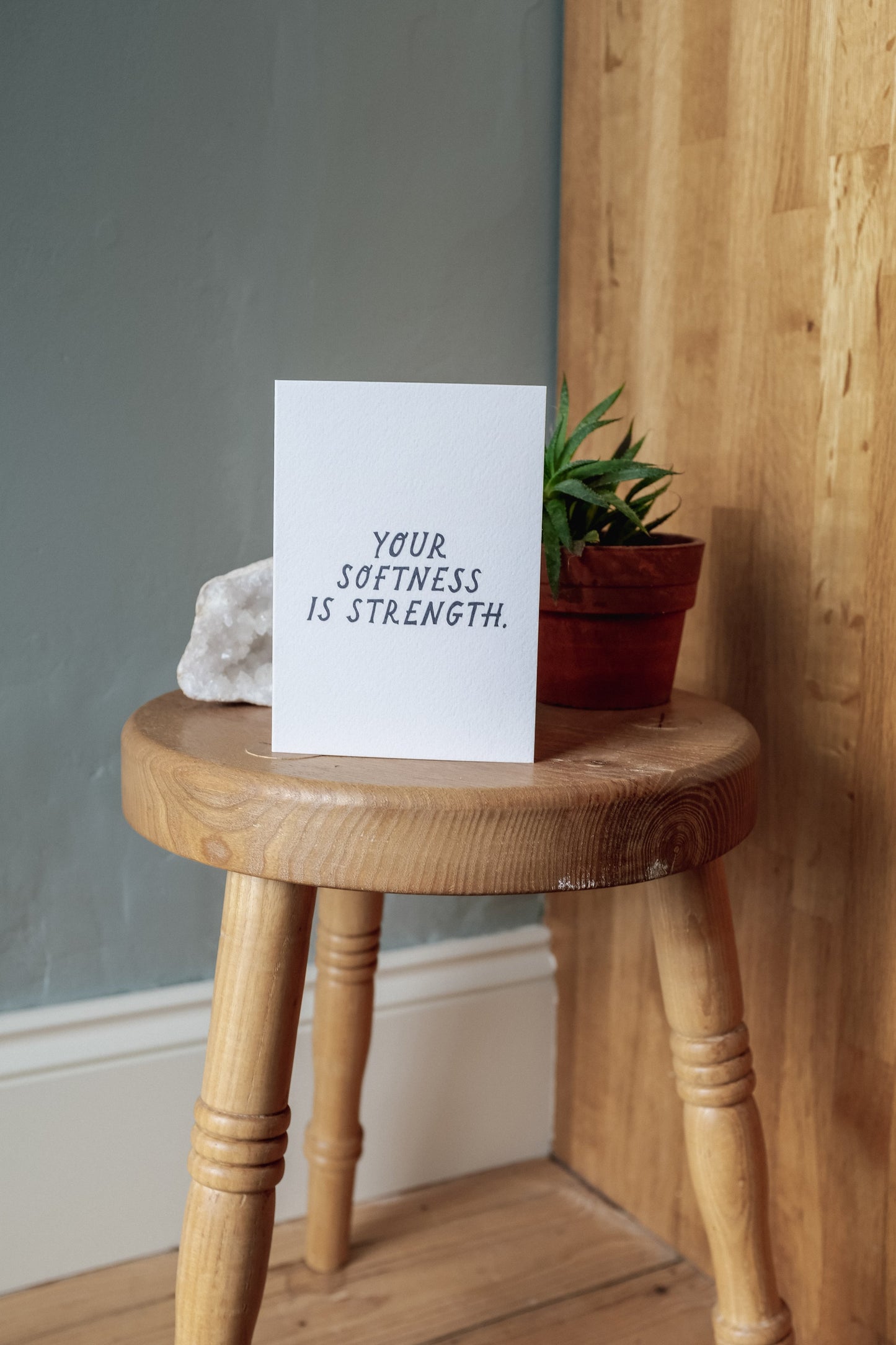 'Your Softness Is Strength' Friendship Card