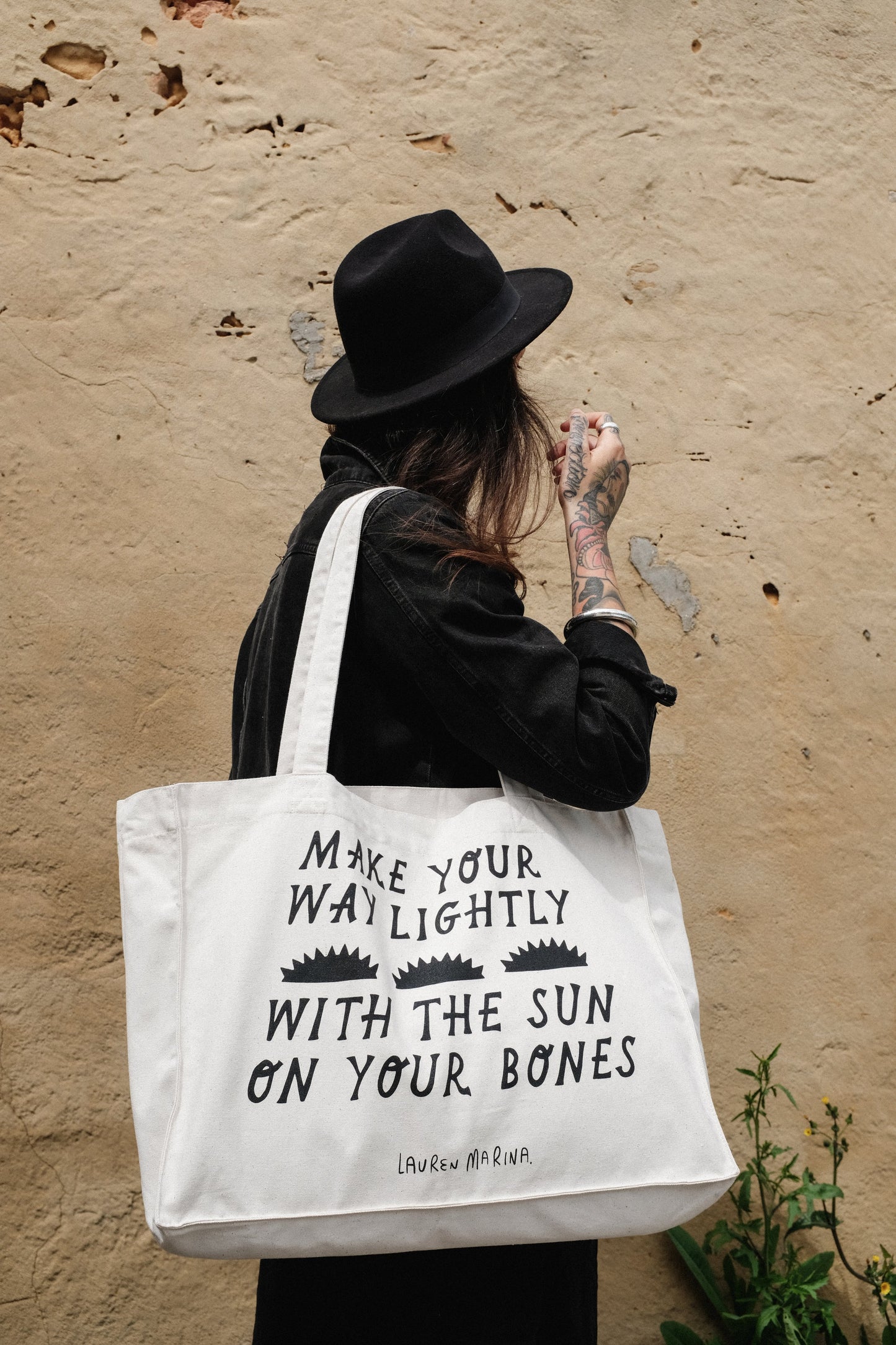 ‘Sun on Your Bones’ Canvas Shopper Bag