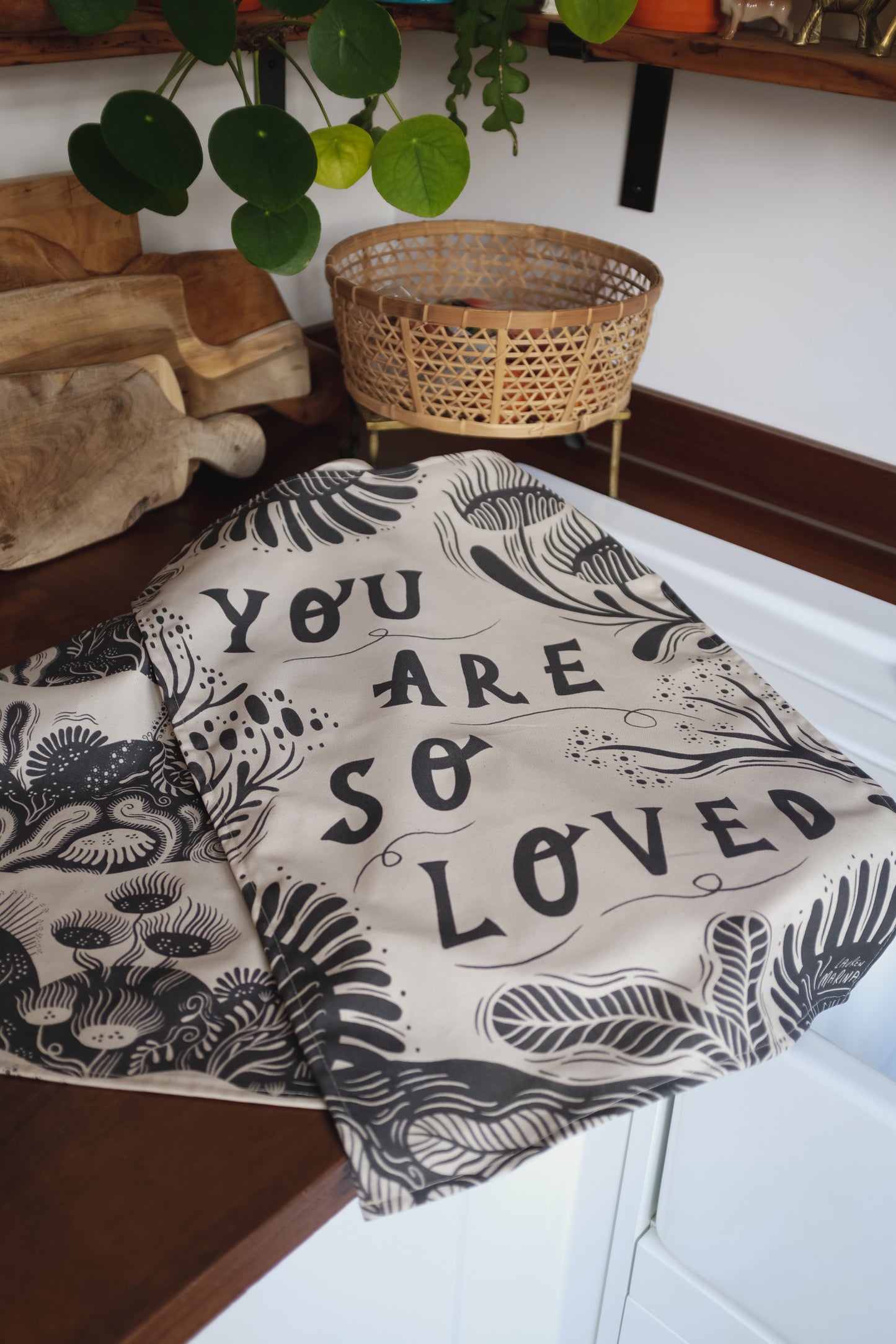 'You Are So Loved' Tea Towel