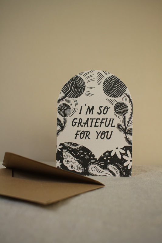 'I'm So Grateful For You' Thank You Card