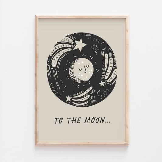 'To The Moon...' Love Themed Art Print