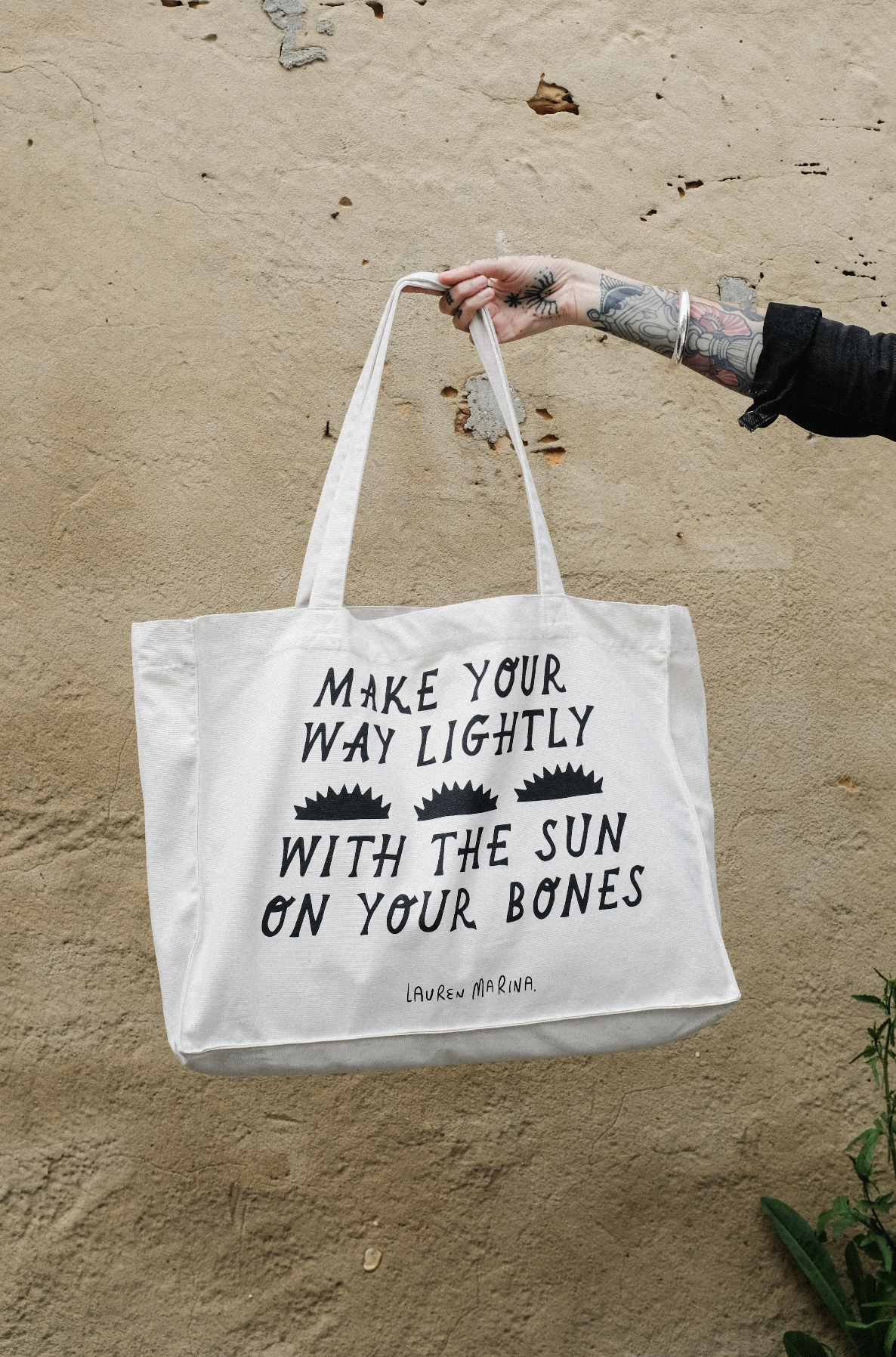 ‘Sun on Your Bones’ Canvas Shopper Bag