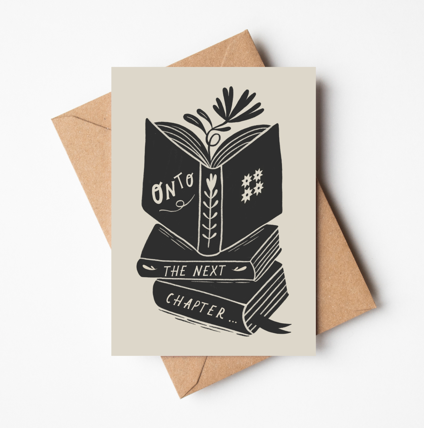'Onto The Next Chapter' Book Card
