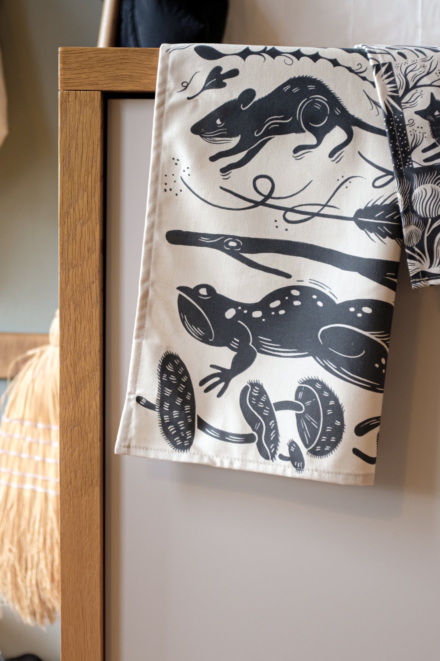 'Woodland Sprint' Tea Towel
