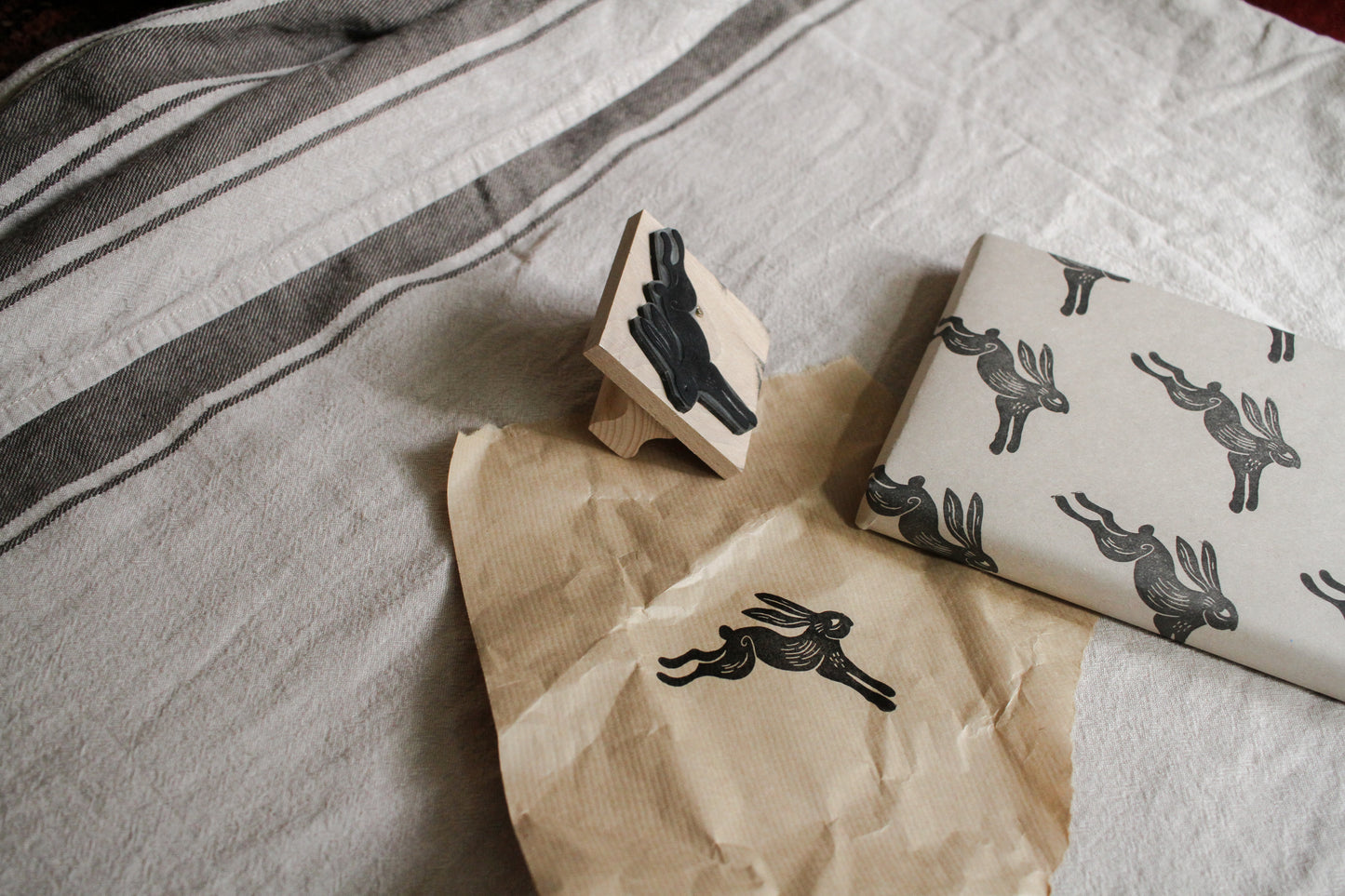 'Leaping Hare' Craft Stamp