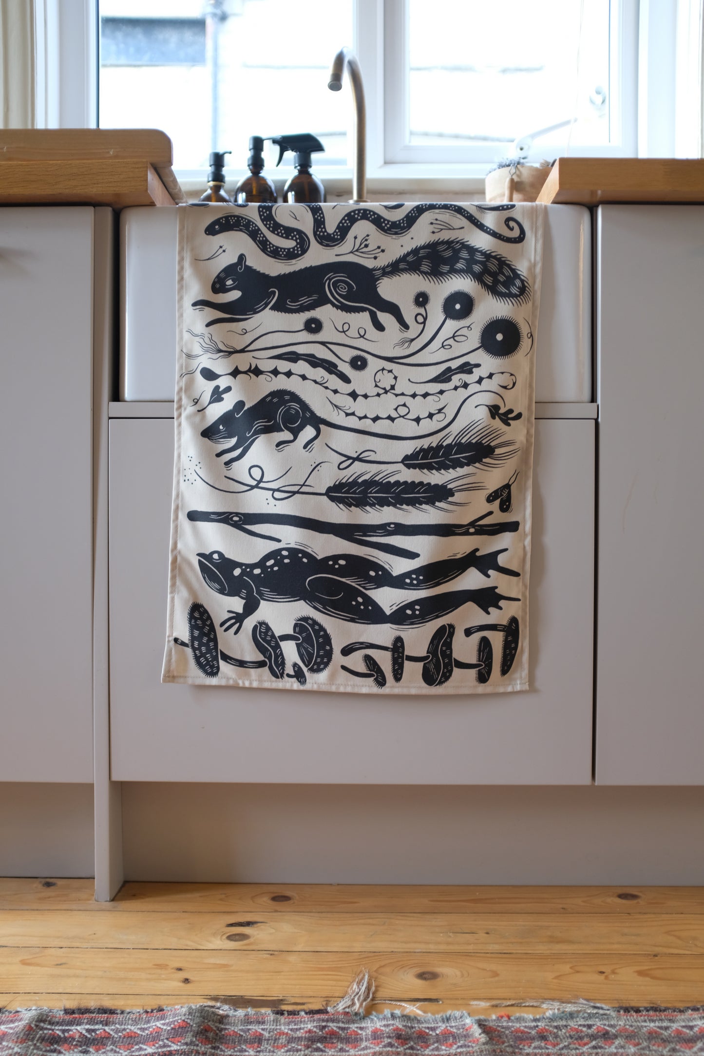 'Woodland Sprint' Tea Towel