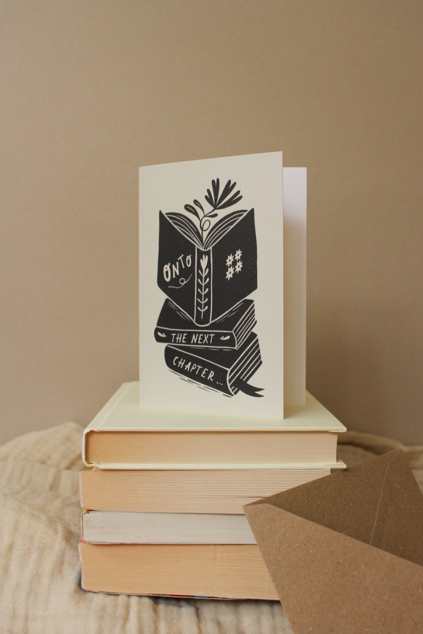 'Onto The Next Chapter' Book Card