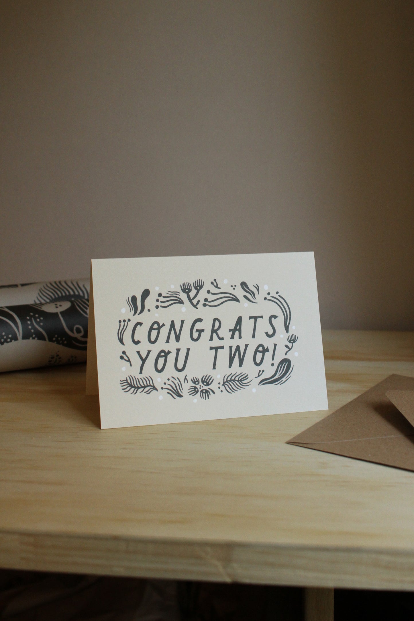 'Congrats You Two!' Wedding Card