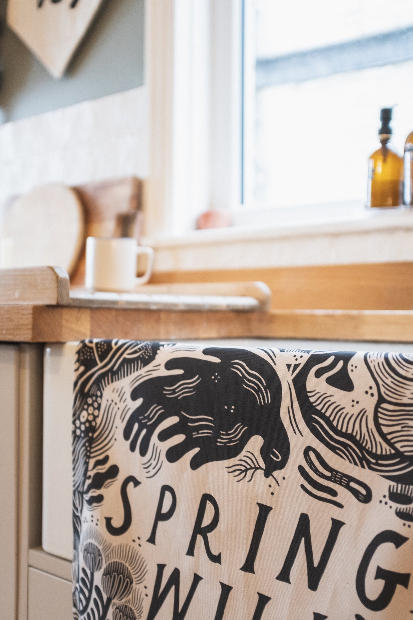 'Spring' Illustrated Poetry Tea Towel