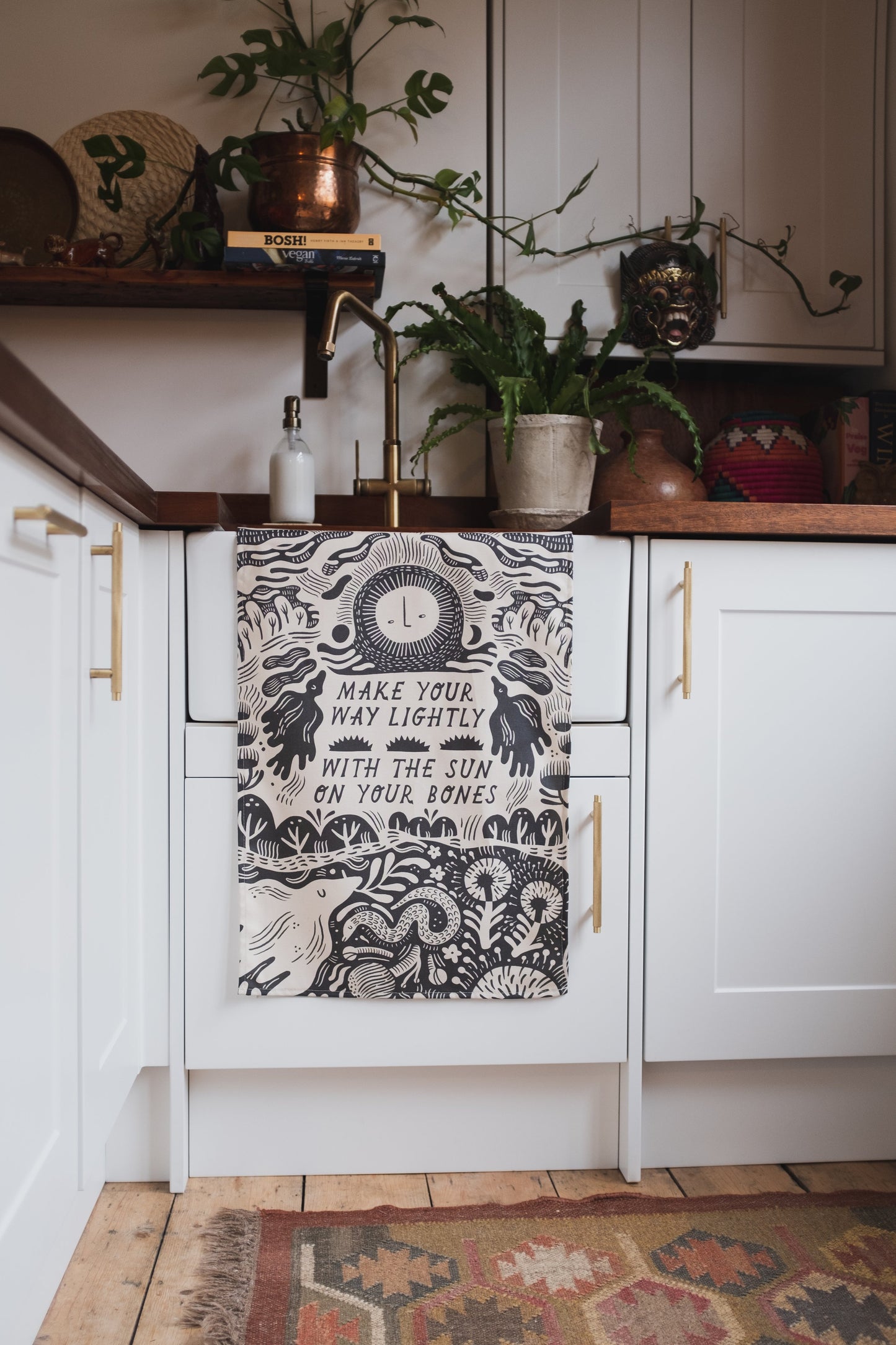 'Sun' Illustrated Poetry Tea Towel