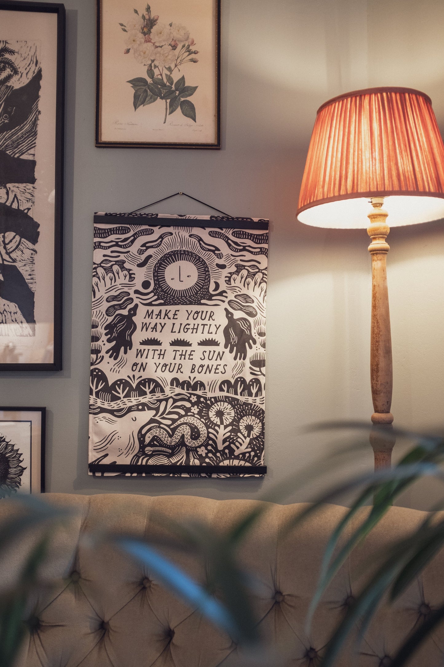 'Sun' Illustrated Poetry Tea Towel