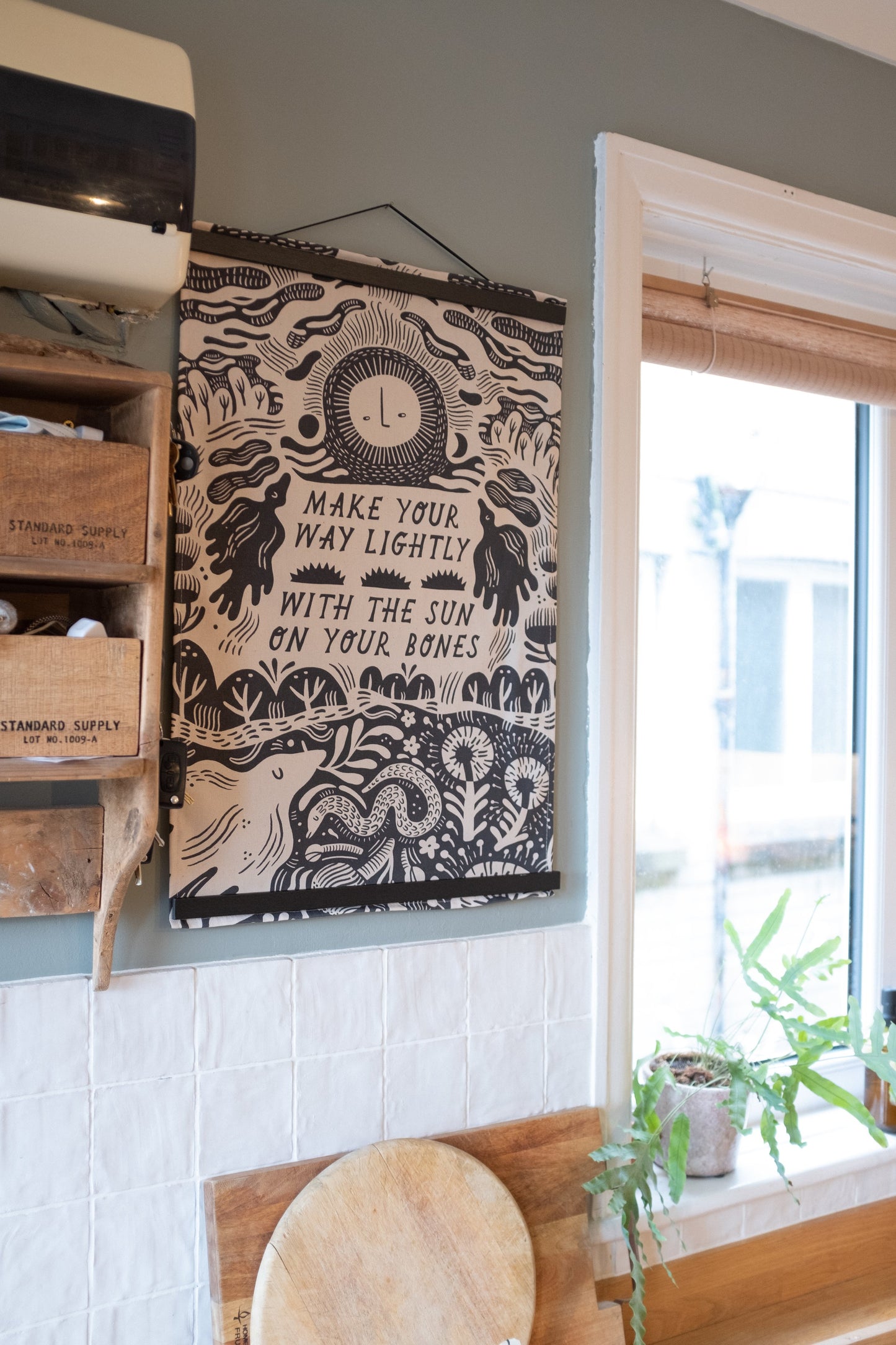 'Sun' Illustrated Poetry Tea Towel