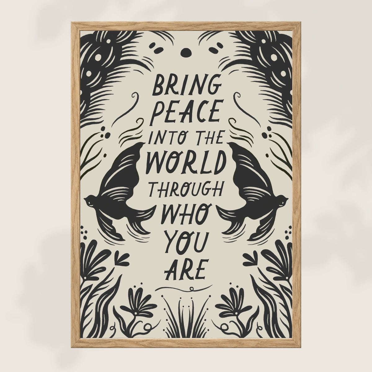'Peace' Mantra Art Print