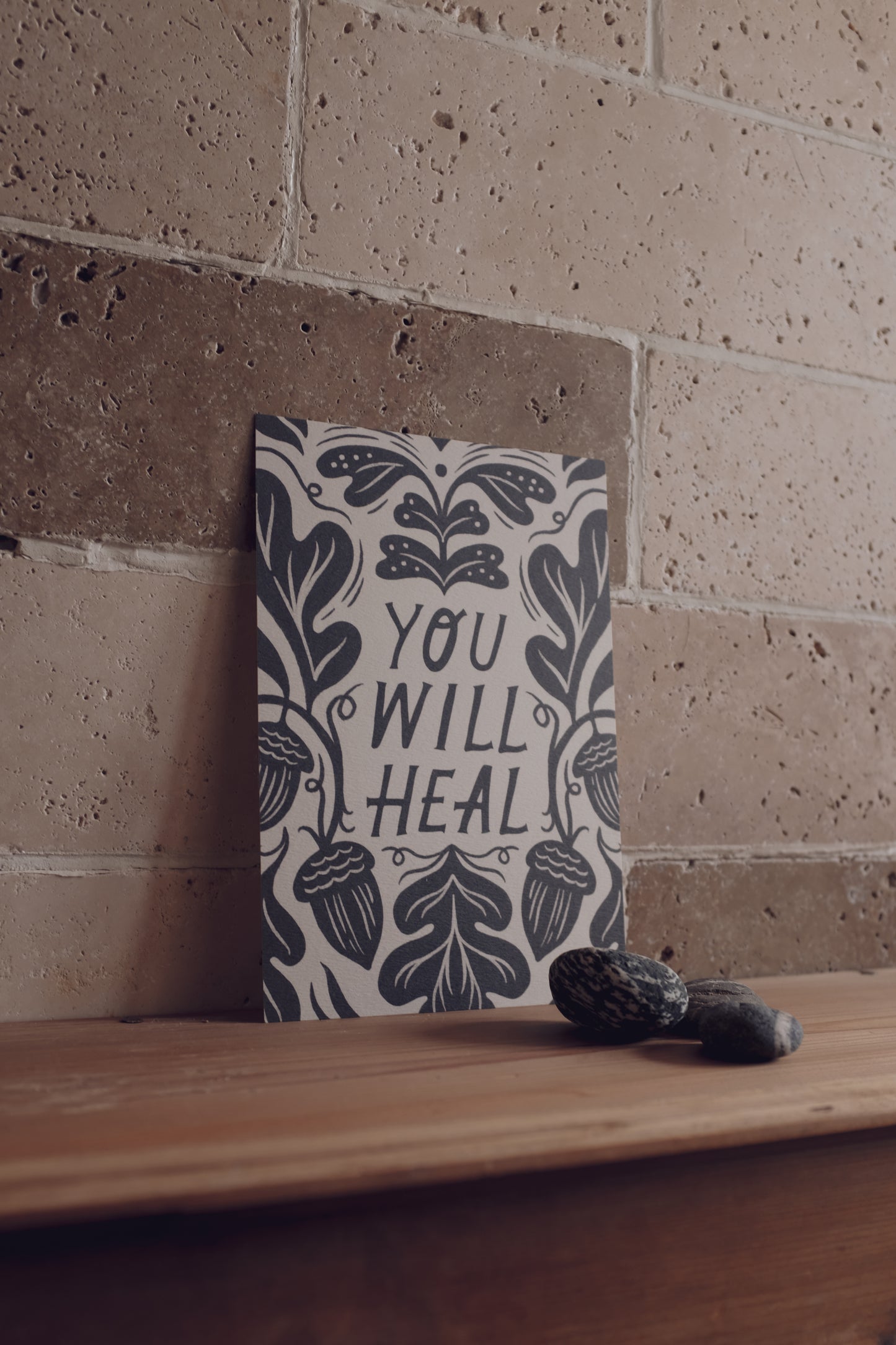 'Heal' Mantra Art Print