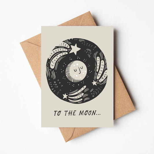 'To The Moon' Love Card