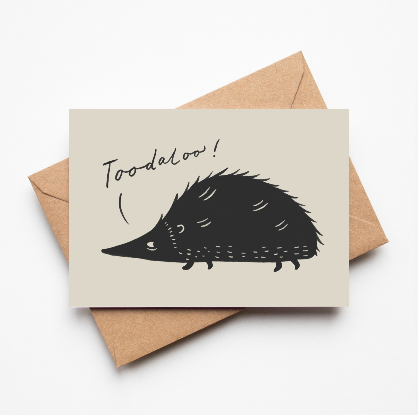'Toodaloo!' Hedgehog Leaving Card