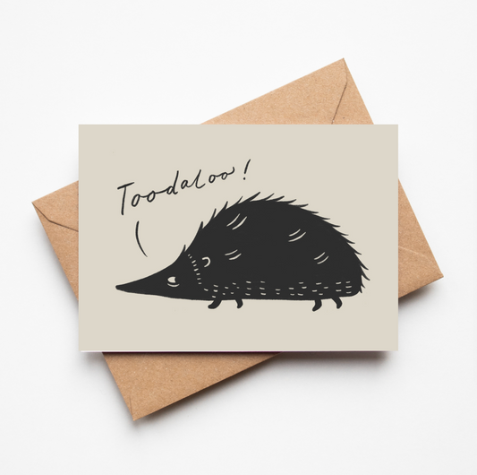 'Toodaloo!' Hedgehog Leaving Card