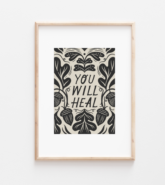 'Heal' Mantra Art Print