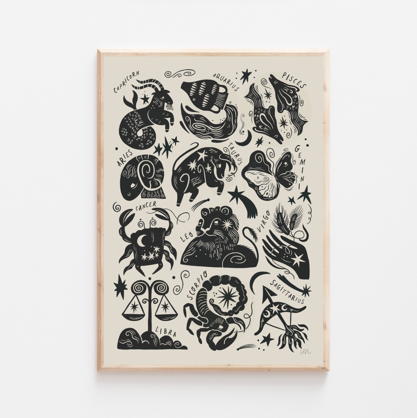 'Zodiacs' Star Sign Art Print