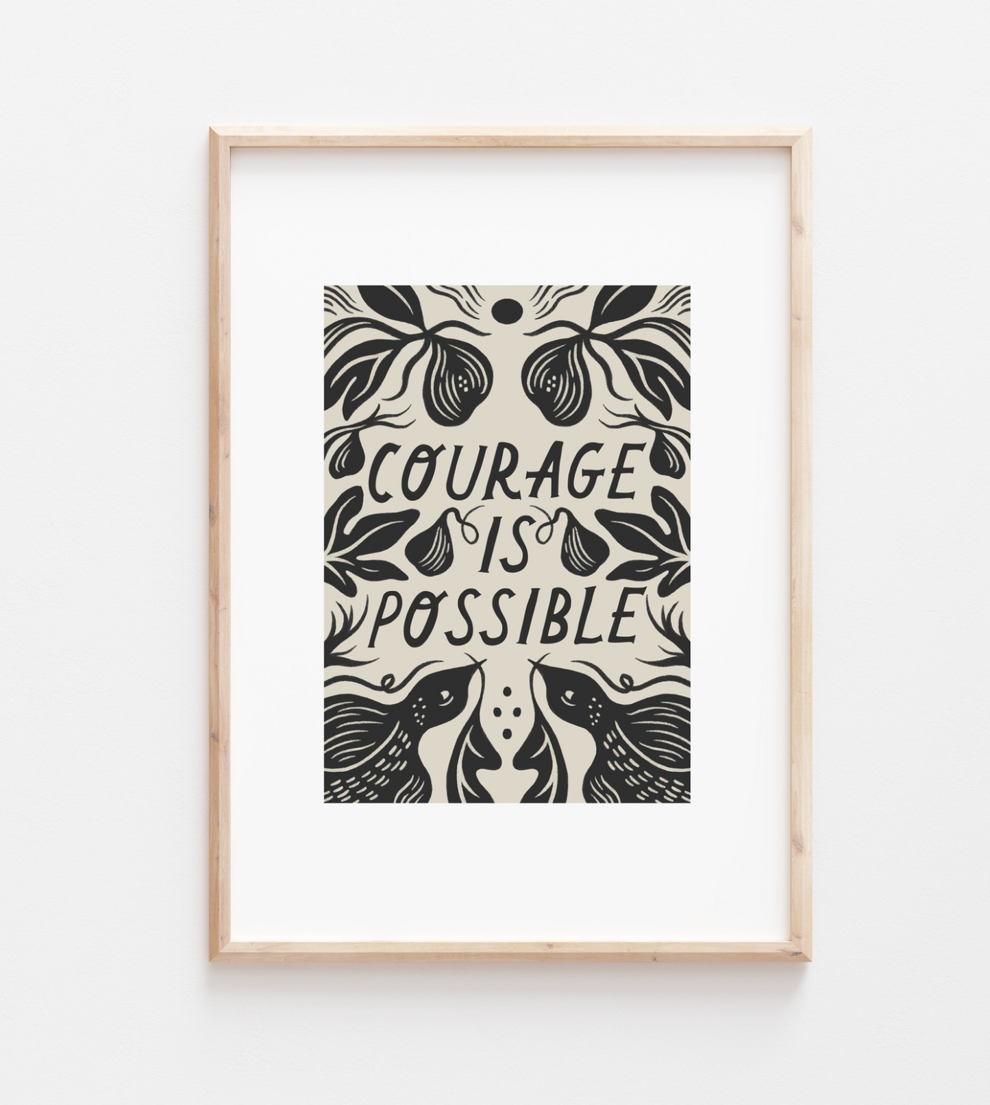 'Courage' Mantra Art Print
