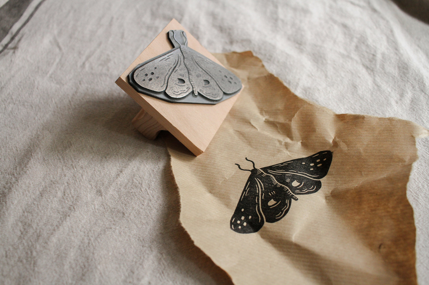 'Peeping Moth' Craft Stamp