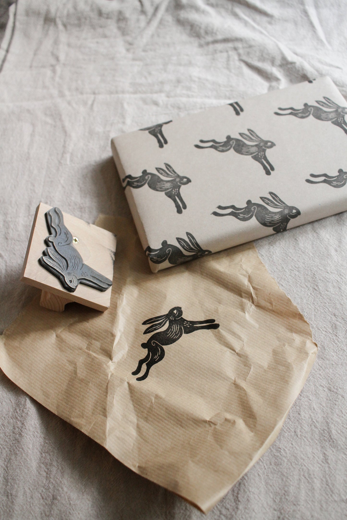 'Leaping Hare' Craft Stamp