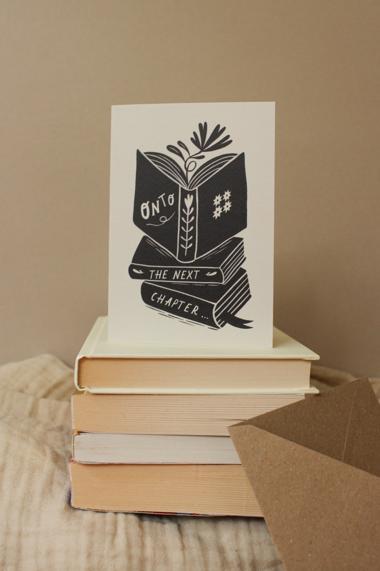 'Onto The Next Chapter' Book Card