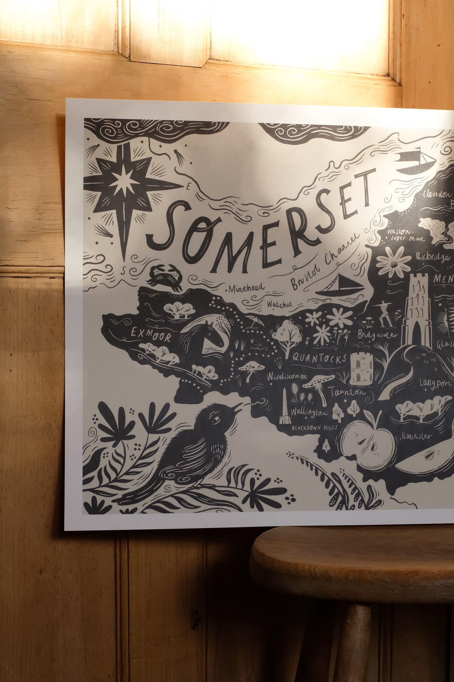 Illustrated Somerset Map